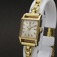 オメガ スクエアフェイス クリスタルブレスレット レディースウオッチ