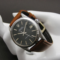 ロレックス オイスターデイト 黒文字盤 ボーイズサイズ 分解掃除済み