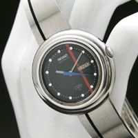 セイコー ラウンドケース 70年代デザイン 黒文字盤 ハイビート 自動巻 レディースウオッチ