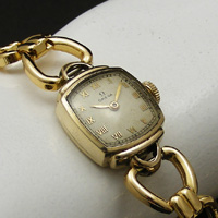 オメガ ローマンインデックス クッションケース 10KTGF レディースウオッチ 分解掃除済み