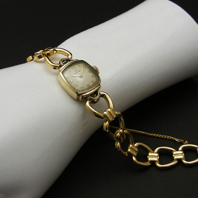 オメガ ローマンインデックス クッションケース 10KTGF レディースウオッチ 分解掃除済み