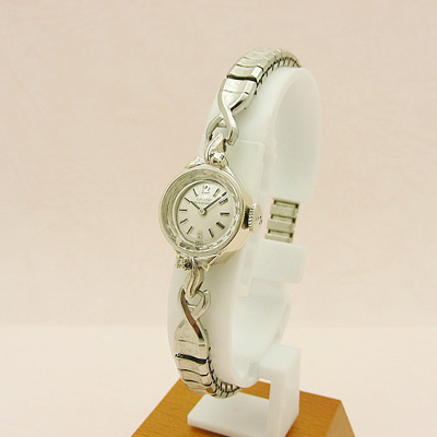 ジラール・ペルゴ ダイヤ装飾 14KWG プリズム風防 レディースウオッチ 分解掃除済み