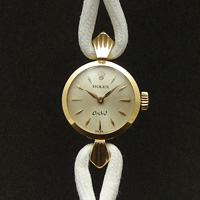 ロレックス オーキッド 18K レディースウオッチ オリジナルバックル＆ホワイトベルト 分解掃除済み 美品