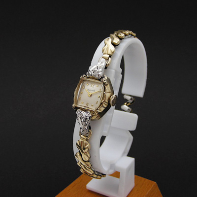 ブローバ ダイヤ装飾 偶数時インデックス レディースウオッチ 箱付き