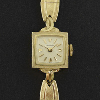 ロンジン スクエアケース 10KGF レディースウオッチ デッドストック