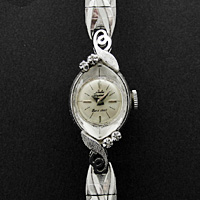 ユール・ヤーゲンセン ダイヤ装飾 14KWG レディースウオッチ