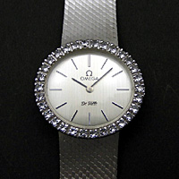 オメガ デ・ビル シルバーダイアル ダイヤ装飾 レディースウオッチ