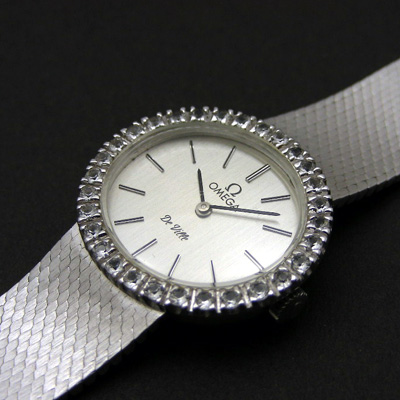 オメガ デ・ビル シルバーダイアル ダイヤ装飾 レディースウオッチ