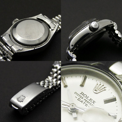 ロレックス オイスターパーペチュアル デイト レディース シルバー文字盤 Ref.6917 分解掃除済み 03