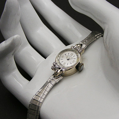 レディー・エルジン ダイヤ装飾 14KWG レディースウオッチ 02