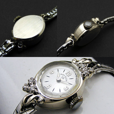 レディー・エルジン ダイヤ装飾 14KWG レディースウオッチ 03