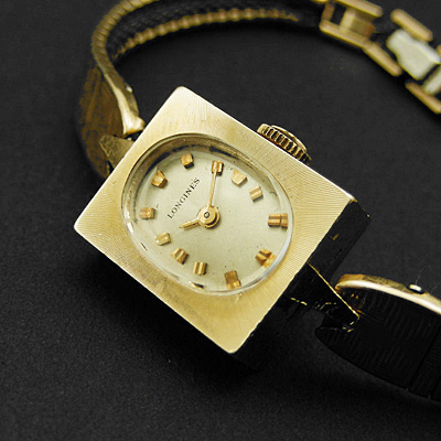 ロンジン スクエアケース&オーバルフェイス 14K レディースウオッチ 02