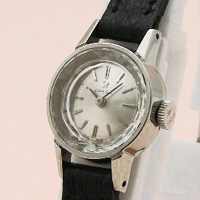 オメガ プリズム風防 シルバー文字盤 レディースウオッチ 分解掃除済み