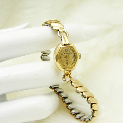 ブローバ 18金無垢 アンティーク 手巻き レディースウオッチ 分解掃除済み 03