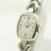 オメガ 手巻き シルバー文字盤 ダイヤインデックス アンティーク レディースウオッチ