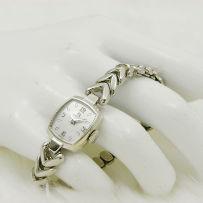 オメガ 手巻き シルバー文字盤 ダイヤインデックス アンティーク レディースウオッチ 02