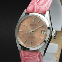 ロレックス オイスターデイト ボーイズ ピンクダイアル＆ベルト Ref.6460 分解掃除済み