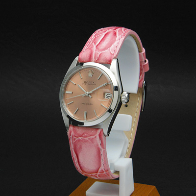 ロレックス オイスターデイト ボーイズ ピンクダイアル＆ベルト Ref.6460 分解掃除済み
