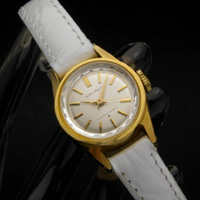 セイコー エンジェル シルバーダイアル ホワイトベルト 分解掃除済み