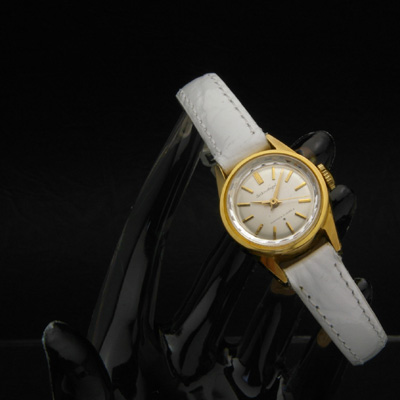 セイコー エンジェル シルバーダイアル ホワイトベルト 分解掃除済み