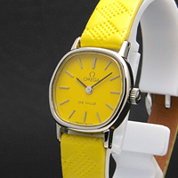 オメガ デ・ビル イエローダイアル レディースウオッチ 分解掃除済み