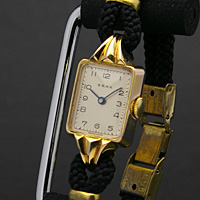 ERAX レディースアンティークウオッチ アラビア数字インデックス ブルースチールハンド 手巻き