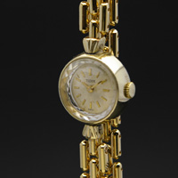 チュードル アンティークウオッチ プリズム風防 金色ケース 手巻き レディース