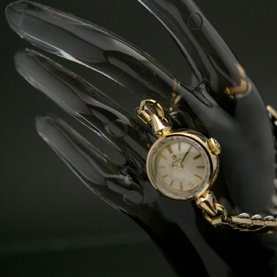 オメガ レディースアンティークウオッチ プリズム風防 エクステンションブレス