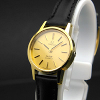 オメガ デ・ビル レディースウオッチ シャンパンゴールドダイアル クオーツ ヴィンテージ