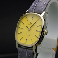 オメガ デ・ビル レディースアンティークウオッチ ベージュダイアル 手巻き 分解掃除済み