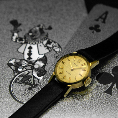 ロレックス ラウンド 18KYG アンティークレディースウオッチ つや消し文字盤 03