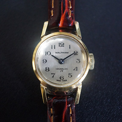 ウォルサム 手巻き腕時計 レディースアンティークウオッチ アラビア数字インデックス