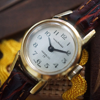 ウォルサム 手巻き腕時計 レディースアンティークウオッチ アラビア数字インデックス 08