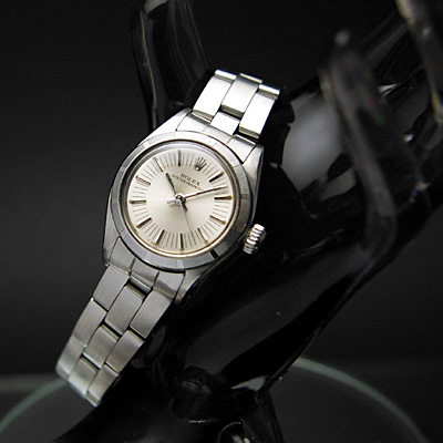 ロレックス オイスターパーペチュアル レディース シルバー文字盤 Ref.6723 1974年製 分解掃除済み