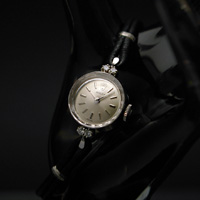 ロレックス プリズム風防 14Kホワイトゴールド ダイヤ装飾 レディースアンティークウオッチ