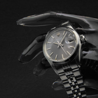 ロレックス オイスターパーペチュアルデイト レディース グレー文字盤 Ref.6516 1966年製 分解掃除済み