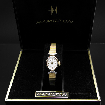 ハミルトン オーバルケース ダイヤ装飾ラグ デッドストック レディースアンティークウオッチ 03