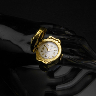 ヒルトン リングウオッチ カバード レディースアンティークウオッチ 分解掃除済み