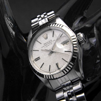 ロレックス オイスターパーペチュアルデイト レディース シルバー格子文字盤 Ref.6917 1972年製