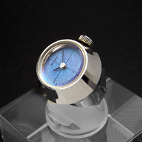 セイコー リングウオッチ 虹色ダイアル クロスライン レディースアンティークウオッチ 分解掃除済み