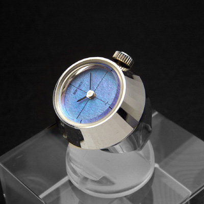 セイコー リングウオッチ 虹色ダイアル クロスライン レディースアンティークウオッチ 分解掃除済み