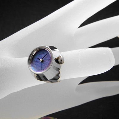 セイコー リングウオッチ 虹色ダイアル クロスライン レディースアンティークウオッチ 分解掃除済み 02