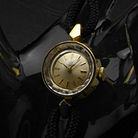 オメガ プリズム風防 ゴールドダイアル＆ケース レディースアンティークウオッチ 分解掃除済み