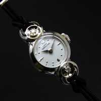 ハミルトン レディーハミルトン ラウンドシェイプ 14KWGケース ダイヤ装飾 レディースアンティークウオッチ