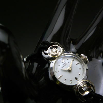 ハミルトン レディーハミルトン ラウンドシェイプ 14KWGケース ダイヤ装飾 レディースアンティークウオッチ 02