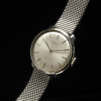 IWC シルバーダイアル バーインデックス レディースアンティークウオッチ 自動巻 メッシュベルト仕様