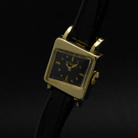 ルクルト パラレログラムブラックダイアル 10KGFケース レディースアンティークウオッチ