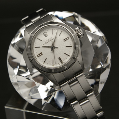 ロレックス オイスターパーペチュアル シルバーダイアル レディースアンティークウオッチ  Ref.6623