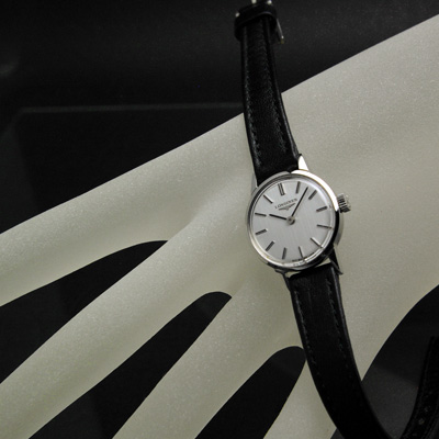 ロンジン 手巻き レディースアンティークウオッチ シルバーダイアル デッドストック 03