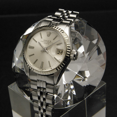 ロレックス オイスターパーペチュアルデイト レディース シルバー文字盤 Ref.6517 分解掃除済み 02